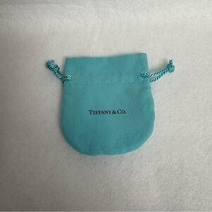 TIFFANY & CO Small Blue Drawstring Dust Bag Divided Interior Pouch